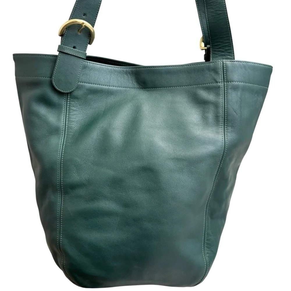 Coach rare vintage green leather large soho bag 4082 - Picture 2 of 14